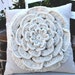 Sandstone - Crocheted Flower Pillow