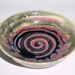 Psycheledic Wheel Thrown Bowl - Pink Green Blue and Black Swirl