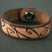 Spiral Leather Cuff Bracelet, Recycled Belt, Branded by Stacy Traynor