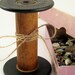 Vintage Wood Spool from the Blue Bird Silk Mfg., Co. 8 Lestershire 46, Plant Stand, Photo Prop, Candle Holder