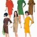 Vintage 60s Sewing Pattern McCalls 8370 Womens MOD Yoked Sheath Dress with Puff Ruffled or Lantern Sleeve Interest Size M 12-14 Bust 32-34