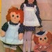 Vintage 70s McCalls 4268 36 Inch RAGGEDY ANN ANDY Dolls with Child Size Apron Sewing Pattern Uncut