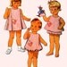 Vintage 60s McCalls 8121 Toddlers Bubble Romper, Angel Top, Dress and Bloomers Sewing Pattern Size 6 mos