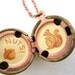 Squirrel and Acorn Locket, Hand-painted Oil Original In Cream and Copper Gold, Totally Nuts.