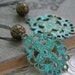 Filigree Verdigris Brass - Barcelona Earrings