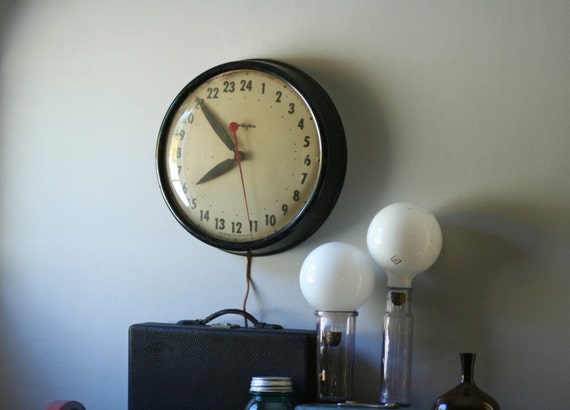 vintage military wall clock