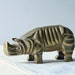 solid brass rhino figure