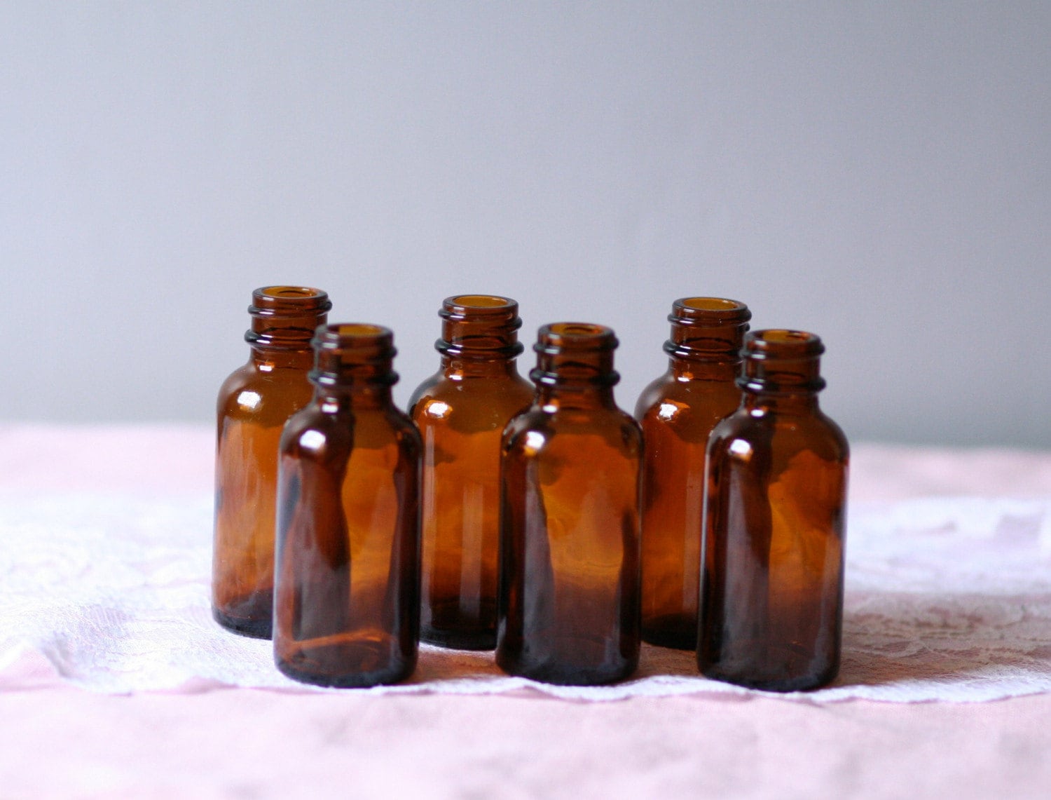 set of 6 brown vintage medicine bottles by ModishVintage on Etsy