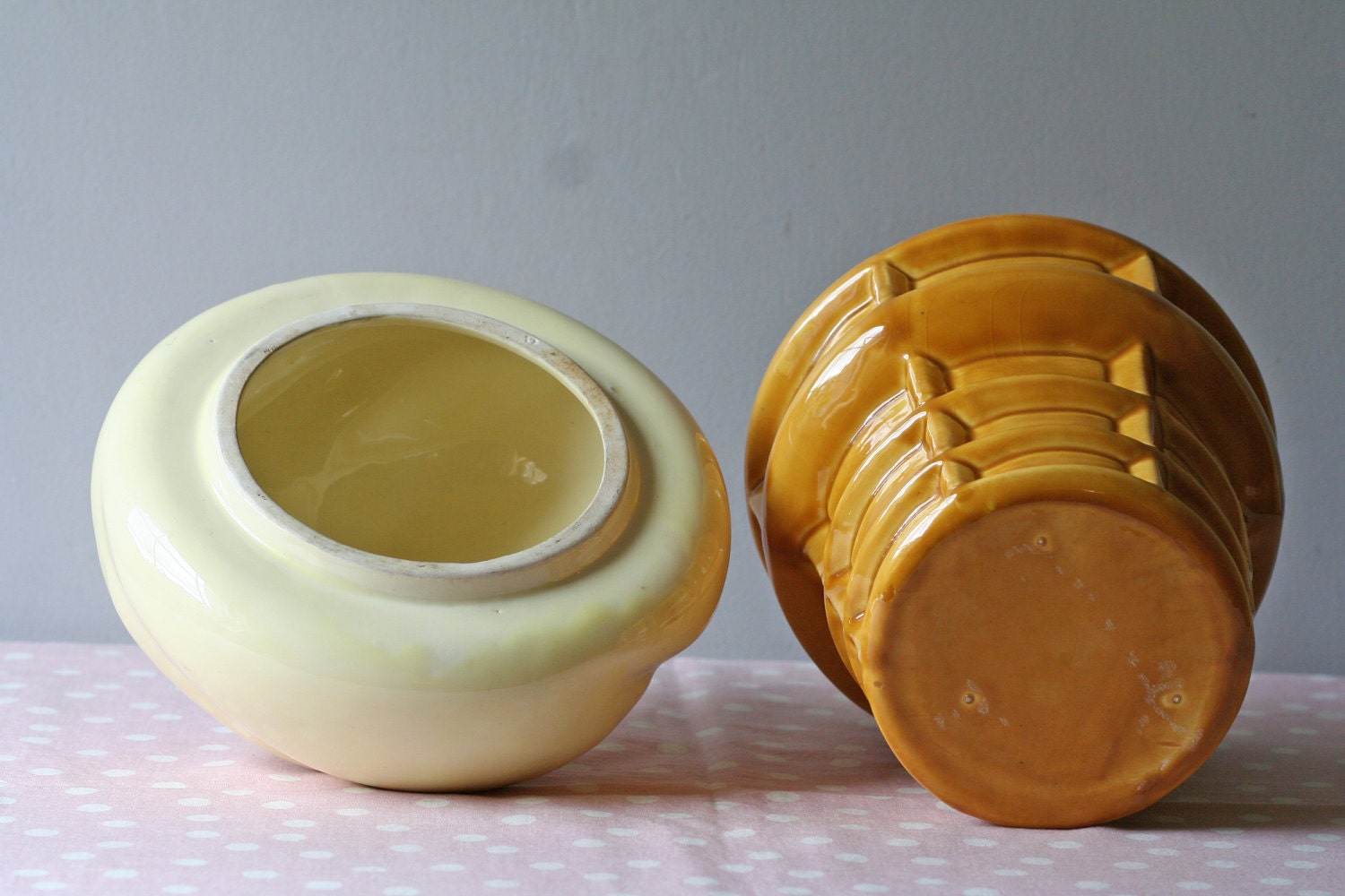 vintage ice cream canister or cookie jar large