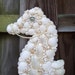 PEARLY SEASHELL SEAHORSE WALL HANGING WITH PEARL BRIDLE