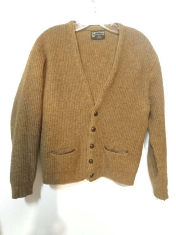 Vintage 50s Mens PURITAN Cardigan Sweater Size L by BrickCity