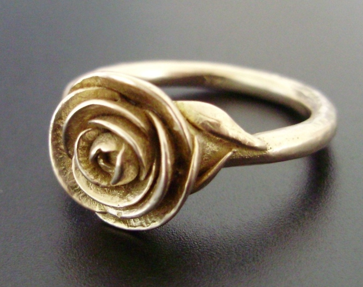 SALE A Peach Peony-14K Peach Gold Ring w/ Handsculpted and