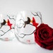 Love Birds Stemless Wine Glasses--Set of 2