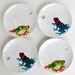 Handpainted Frogs Appetizer Plates--4 Piece Collection--Limited Edition