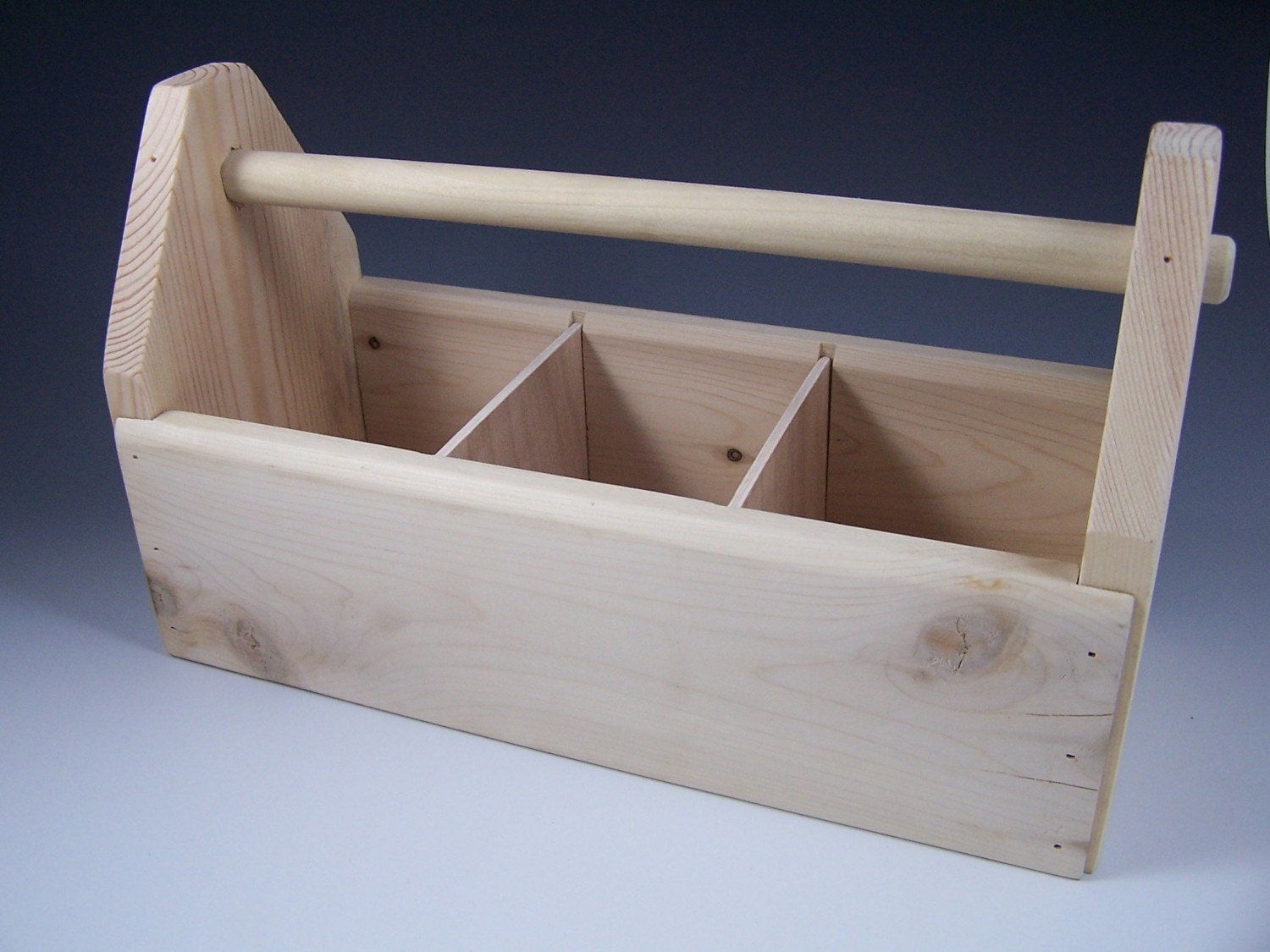 Wooden Toolbox Art Caddy Supplies Organizer with dividers