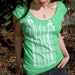 Code Green - Barcode Leaves Scoop Neck Tee