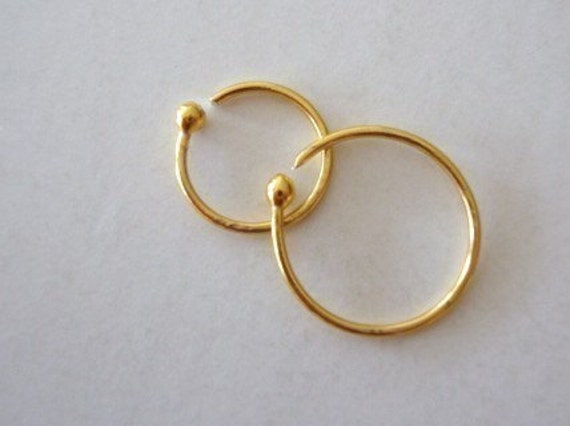 Items similar to nose ring ..14kt gold filled...ENDLESS NOSE LOOP with ...