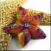 CARIBBEAN STARFISH Art Glass Lampwork Button