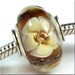 AMBER GARDEN European Art Glass Lampwork Cored Bead