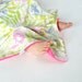 Security Blanket Checked Floral Cotton Lovie with Minky for Baby Girl
