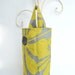 Plastic Bag Dispenser in Yellow and Grey Flowers