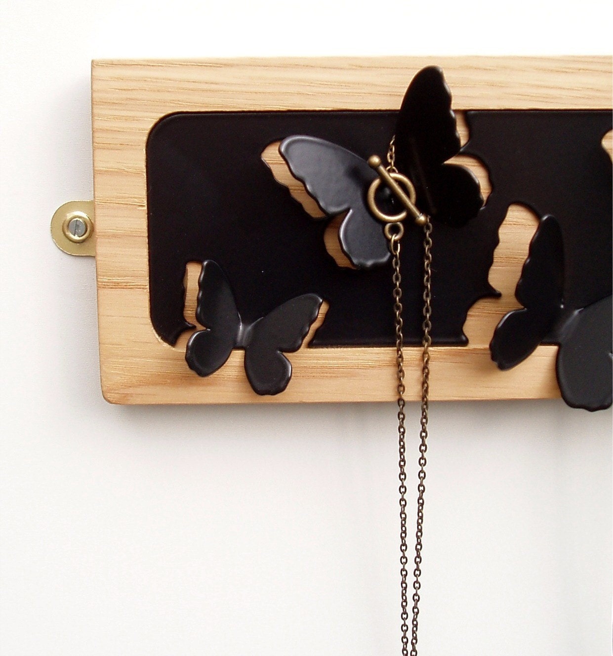Butterfly Jewellery Hanger in black powder by sarahlizzytish
