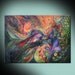 The Glade: signed canvas print based on Jewish art painting with Kabbalah symbols from Israeli artist. Best gift from Holy Land