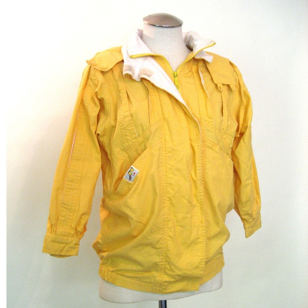 vintage SUNSHINE YELLOW ANORAK JACKET ..... SIZE