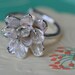 Full Bloom Sterling flower adjustable ring
