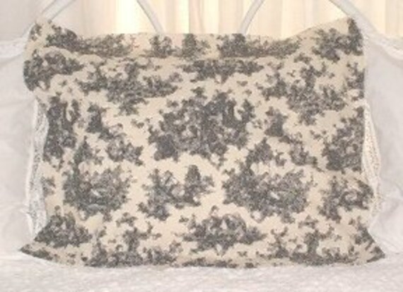 Black Toile Pillow Shams Stnd