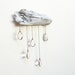 Driftwood Cloud with Vintage Crystal Raindrops - Wall Hanging