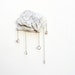Driftwood Cloud with Vintage Crystal Raindrops - Wall Hanging - Small