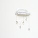 Driftwood Cloud with Vintage Crystal Raindrops - Wall Hanging
