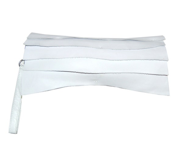 white clutch bag with handle