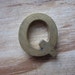 Small Brass Vintage Letter Q