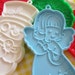 Lot of 6 Vintage 80's Hallmark Christmas Cookie Cutters - Angel, Santa Claus, Candy Cane, Wreath, Snowman