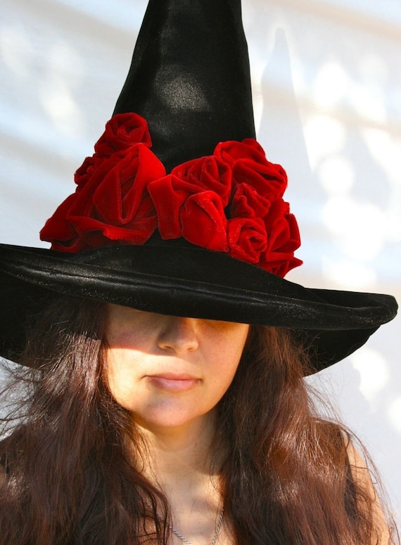 Witch Hat Black Hat Society Halloween Adult Costume Elegant