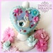 SALE Princess Swan Aqua Heart Sparkle Ring