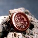 Sale- sea fan ring adjustable ring large round copper mermaid resin cocktail real SEA FAN RING