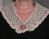Beige lace collar I made from a magazine