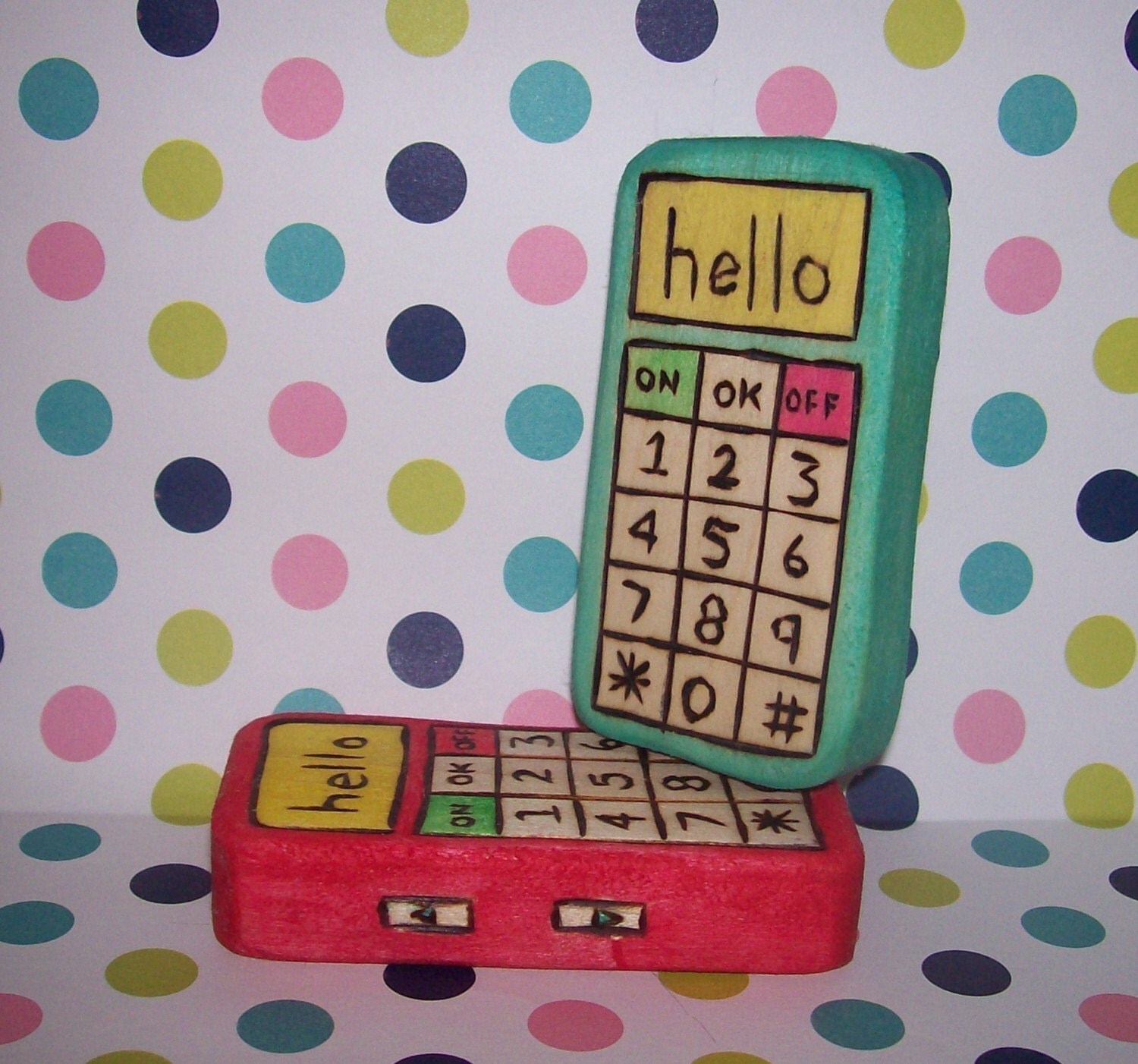 Waldorf Inspired Kid's Wooden Play Cell Phone by YoureInspired