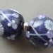 Space Berries pair of lampwork beads by Pixie Willow DesIgns