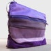Purple stripe leather make up bag SALE