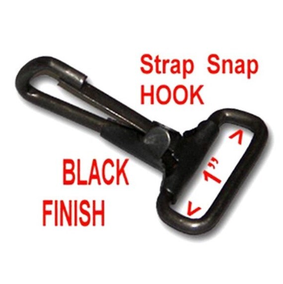 STRAP SNAP HOOK metal 1 inch 10 PIECES Dull BLACK Finish