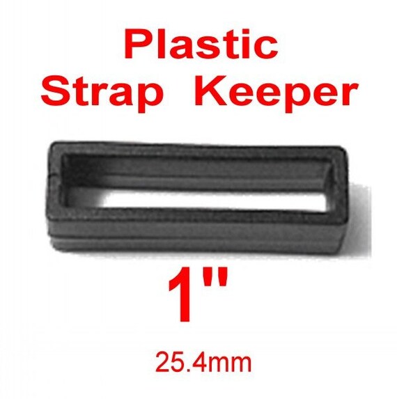 50 PIECES 1 Strap KEEPER 1 inch Plastic Black or