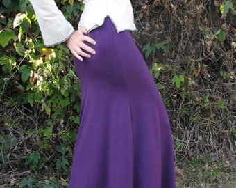 Solar Maxi Flare Skirt, herbandevi, organic clothing, hemp clothing, custom fit