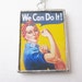 Rosie the Riviter necklace - We can do it - pendant - necklace - pinup - chain - war -
