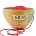 Handmade Yarn Bowl in Soft Fall Colors - Handmade Stoneware Clay Pottery - Wheel Thrown