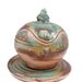 Small Ceramic Jewelry or Trinket Box - Spectacular Blue Green Glaze - Hand Made Wheel Thrown Stoneware Pottery / Ready to Ship