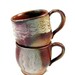 Two HUGE Clay Mugs - Handmade Wheel Thrown Ceramic Stoneware Pottery - Ships Today